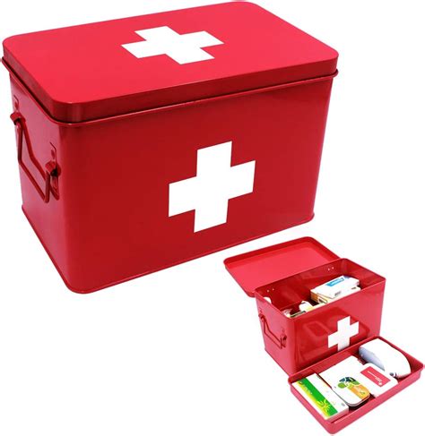 metal first aid box vintage|first aid box refill supplies.